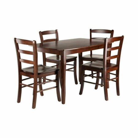 WINSOME WOOD Inglewood Dining Table Set with 4 Ladderback Chairs - 5 Piece 94508